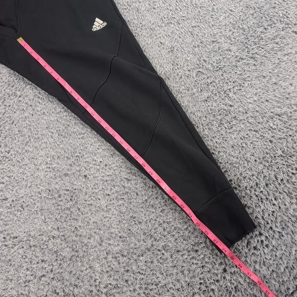 Adidas Pants Adult Medium Black Tapered Leg Athleisure Sweatpants Gym Training - Picture 7 of 8